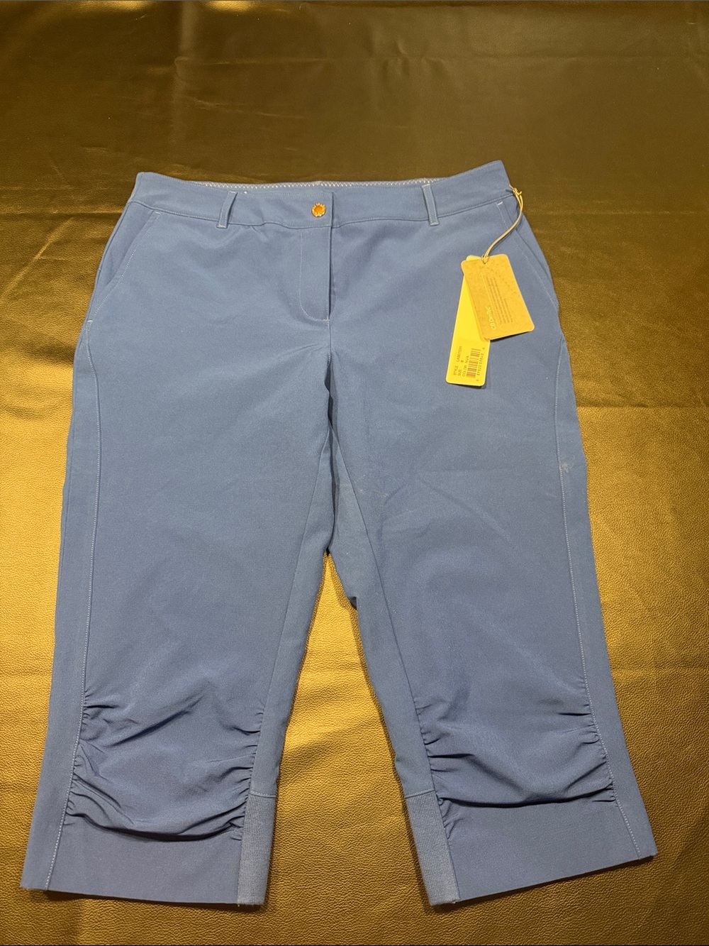 Women's Cropped Stretch Capri Jeans in Slate Blue